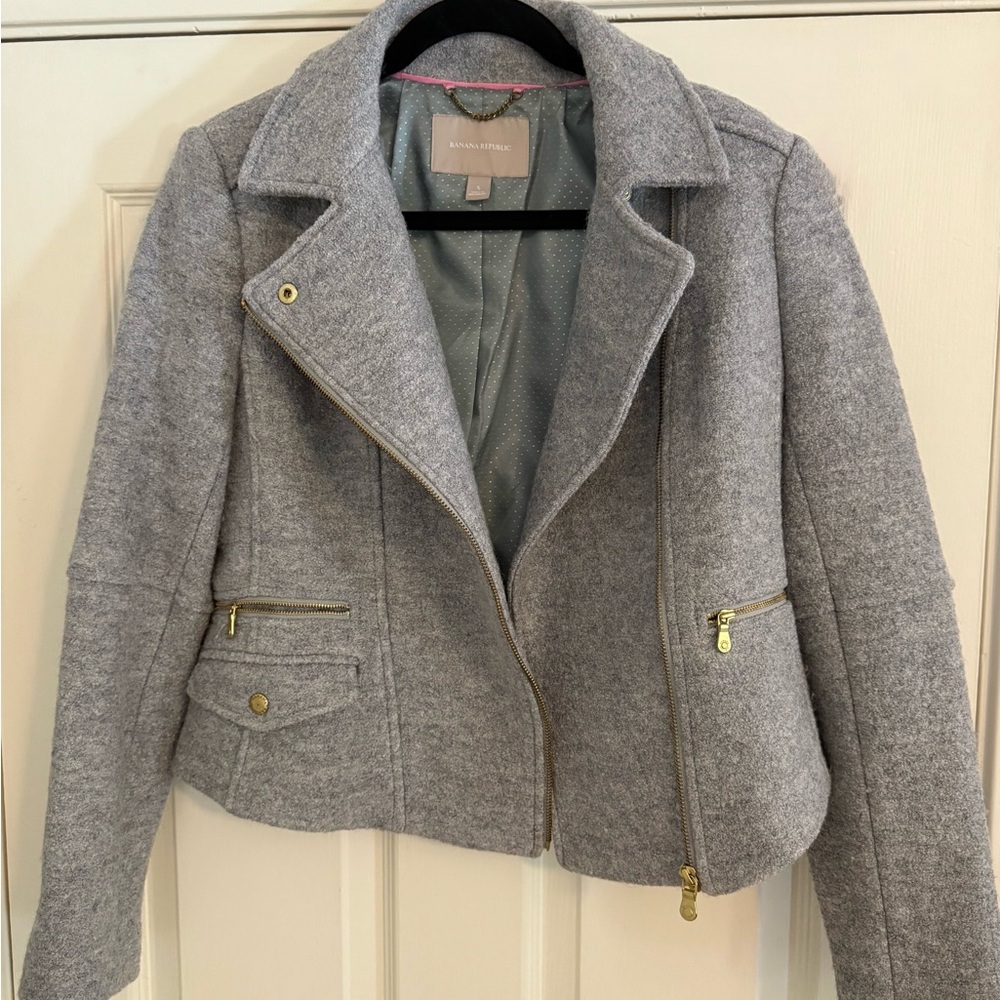 Banana Republic Wool Blend Moto Jacket, size S